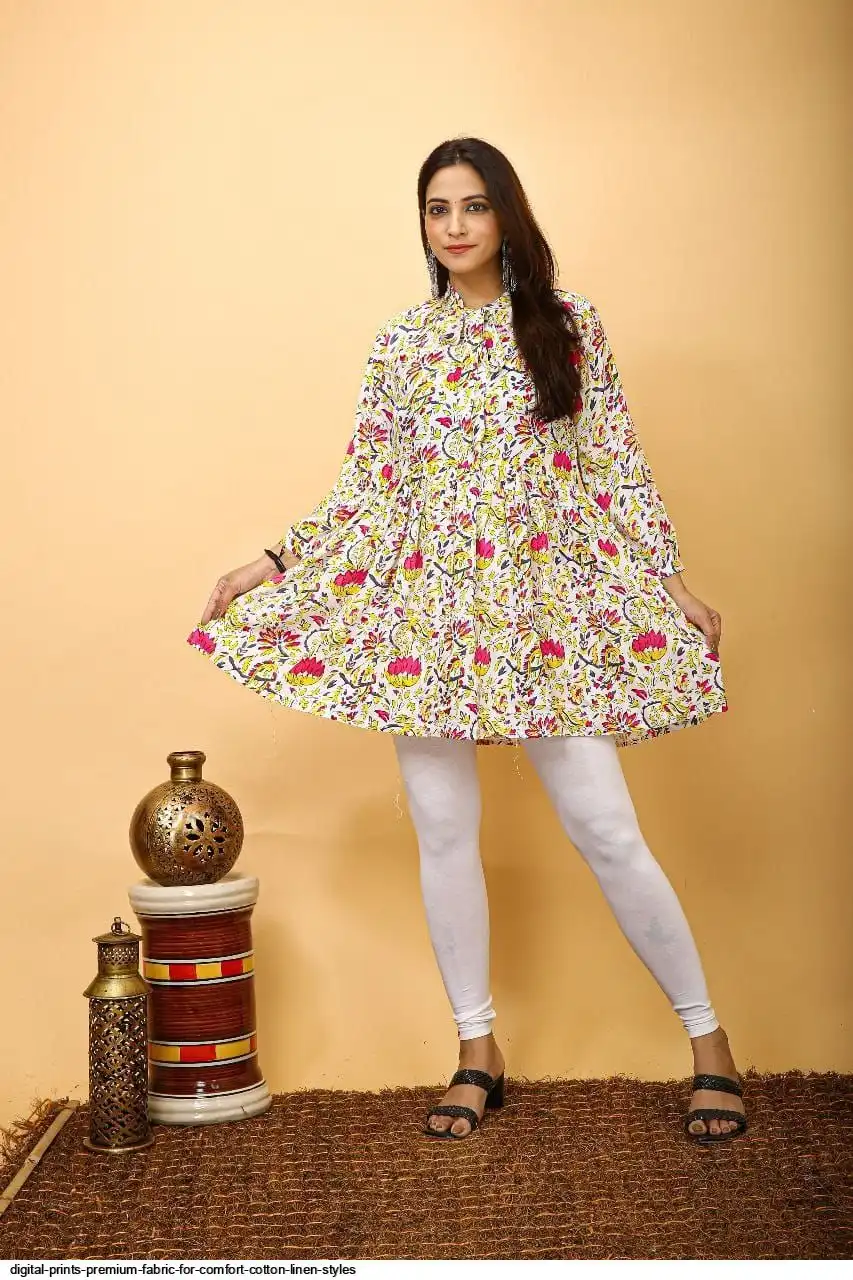 DIGITAL PRINTS PREMIUM FABRIC FOR COMFORT COTTON LINEN STYLES 3