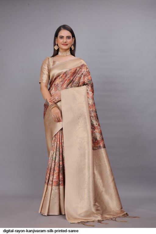 Priya Reyon Wax Batik Rayon Saree Collection: Textilecatalog