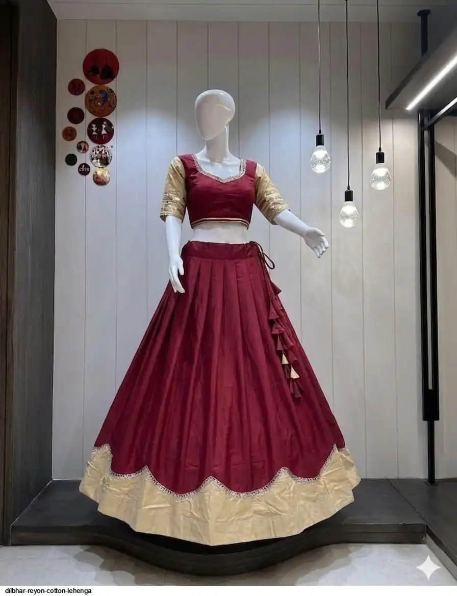 DILBHAR REYON COTTON LEHENGA 4