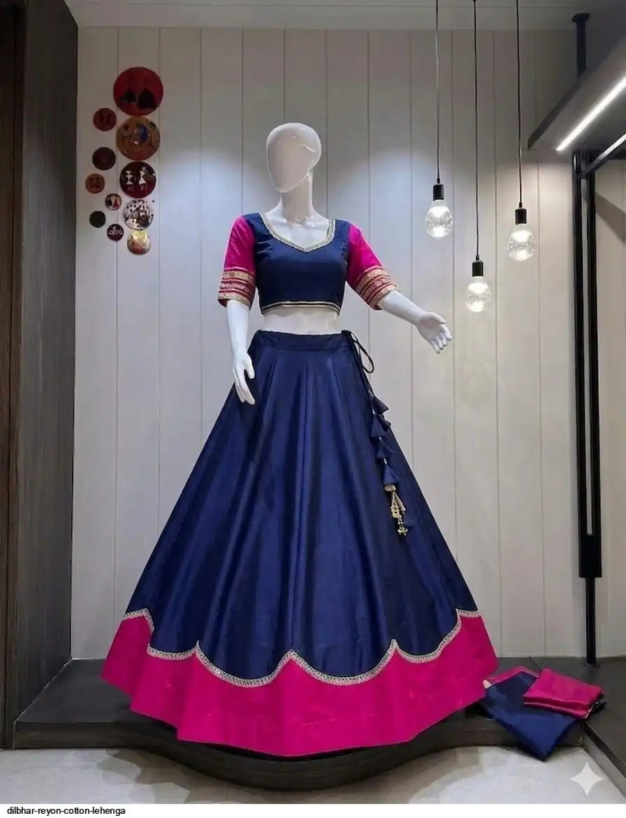 DILBHAR REYON COTTON LEHENGA 6