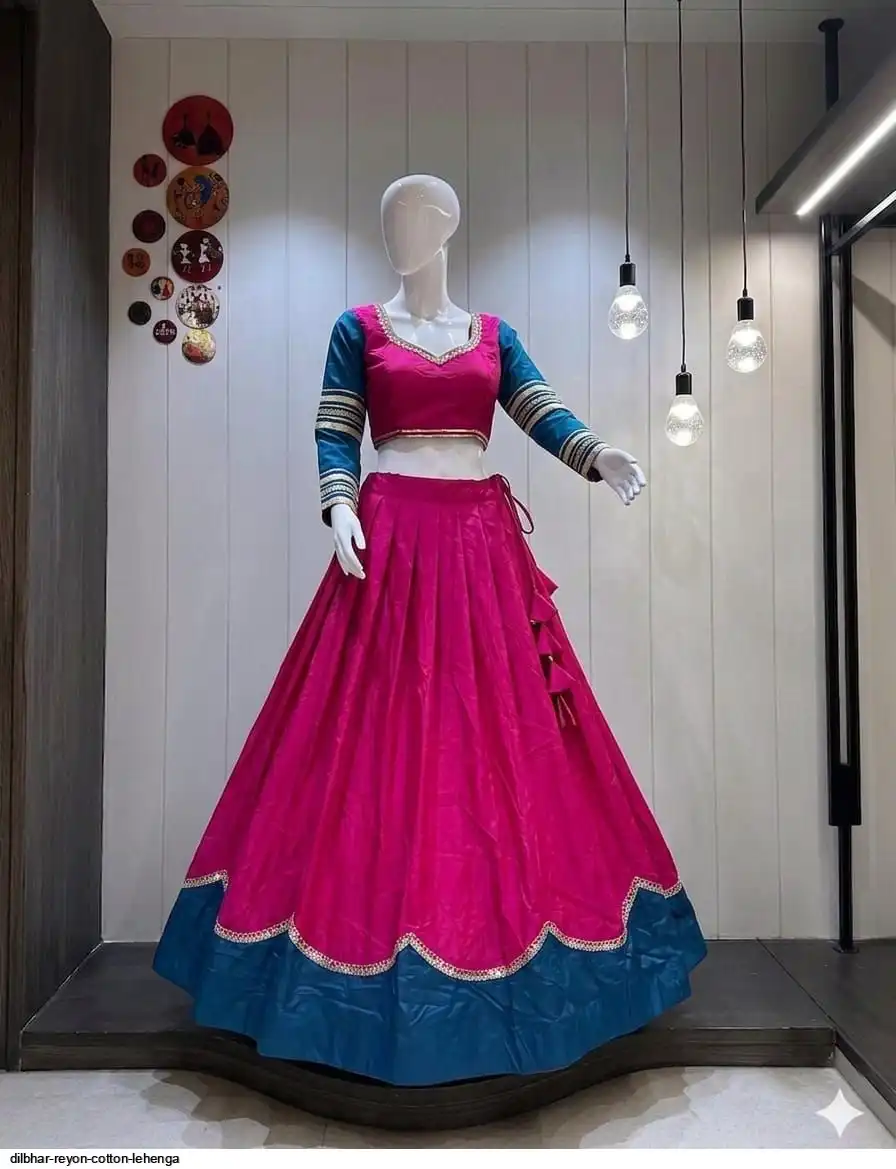 DILBHAR REYON COTTON LEHENGA 8