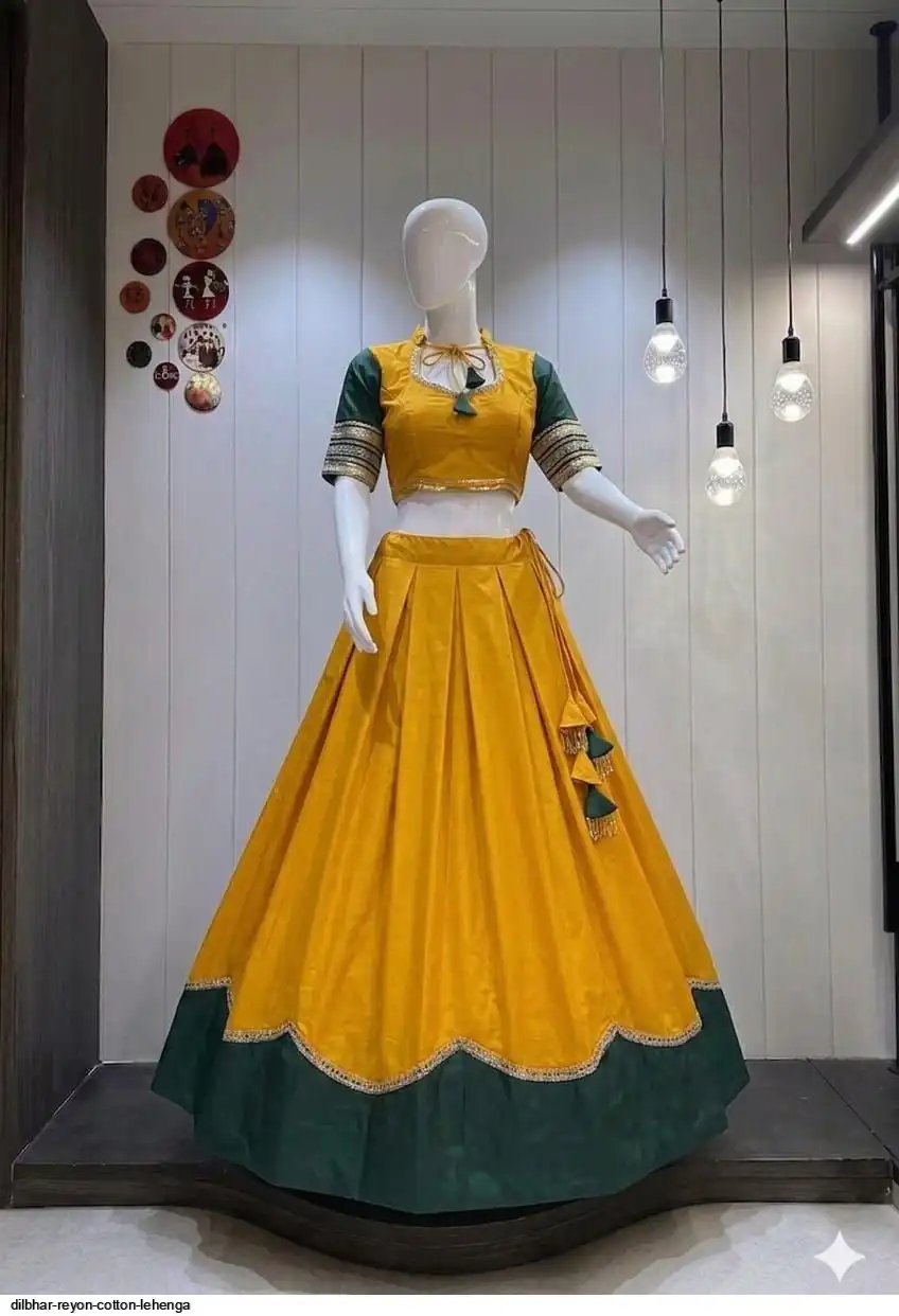 DILBHAR REYON COTTON LEHENGA 7