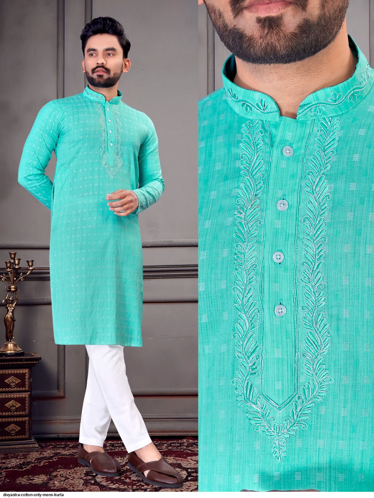 DIVYASTRA COTTON ONLY MENS KURTA