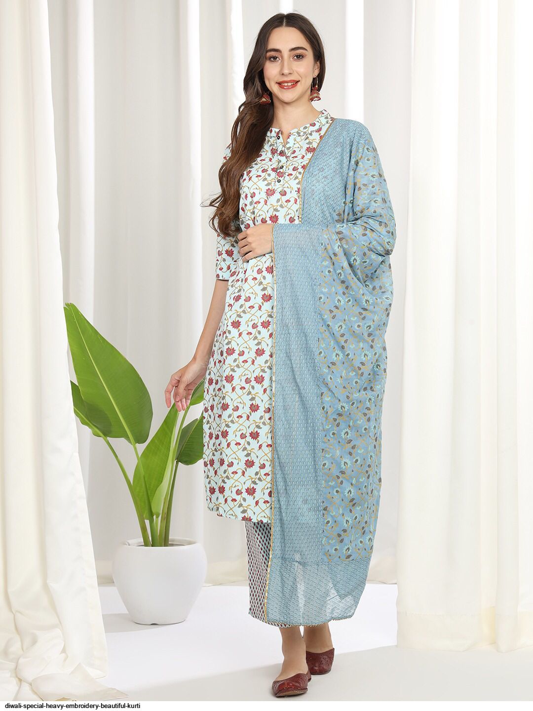 Diwali Special Heavy Embroidery beautiful kurti