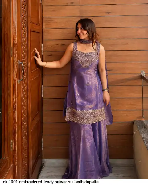 DK 1001 EMBROIDERED FENDY SALWAR SUIT WITH DUPATTA D