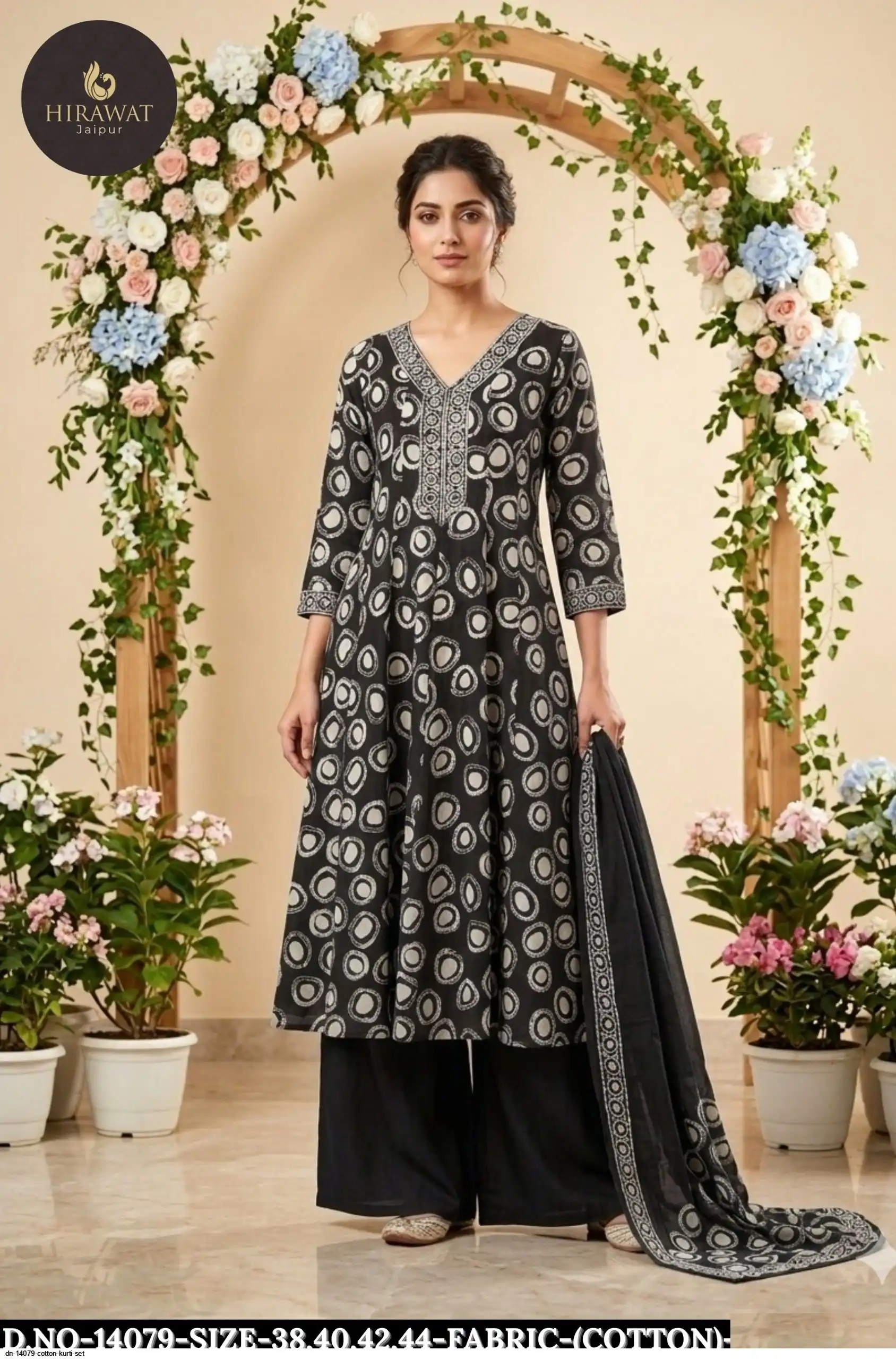 DN 14079 COTTON KURTI SET B