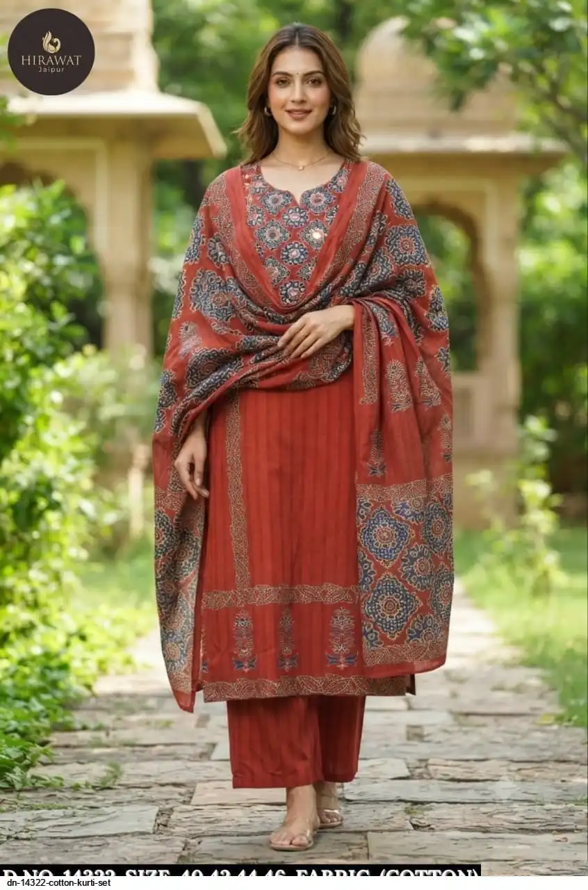DN 14322 COTTON KURTI SET B
