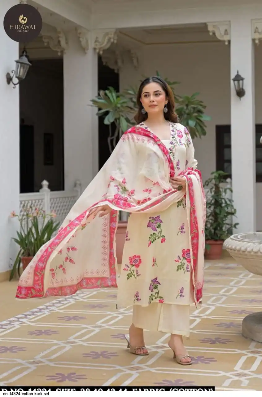 DN 14324 COTTON KURTI SET B