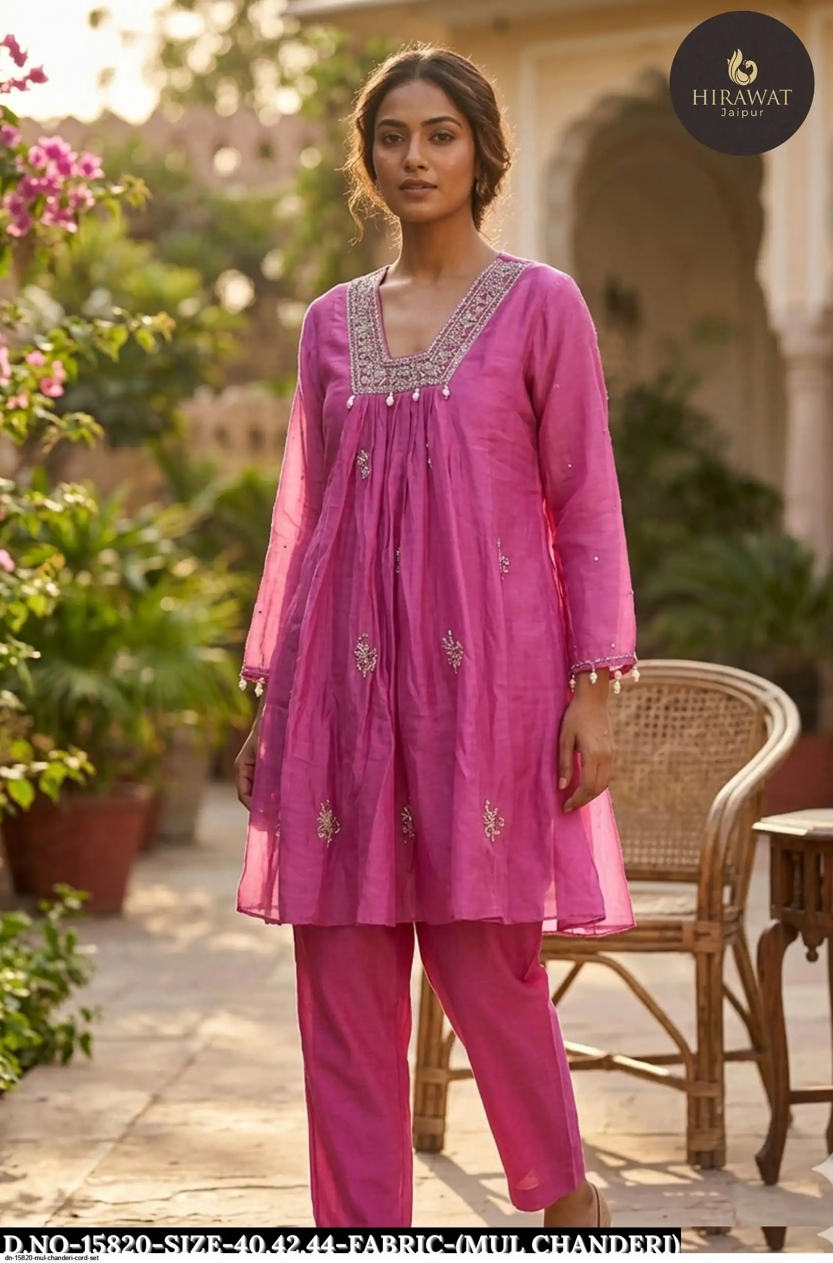 DN 15820 MUL CHANDERI CORD SET B
