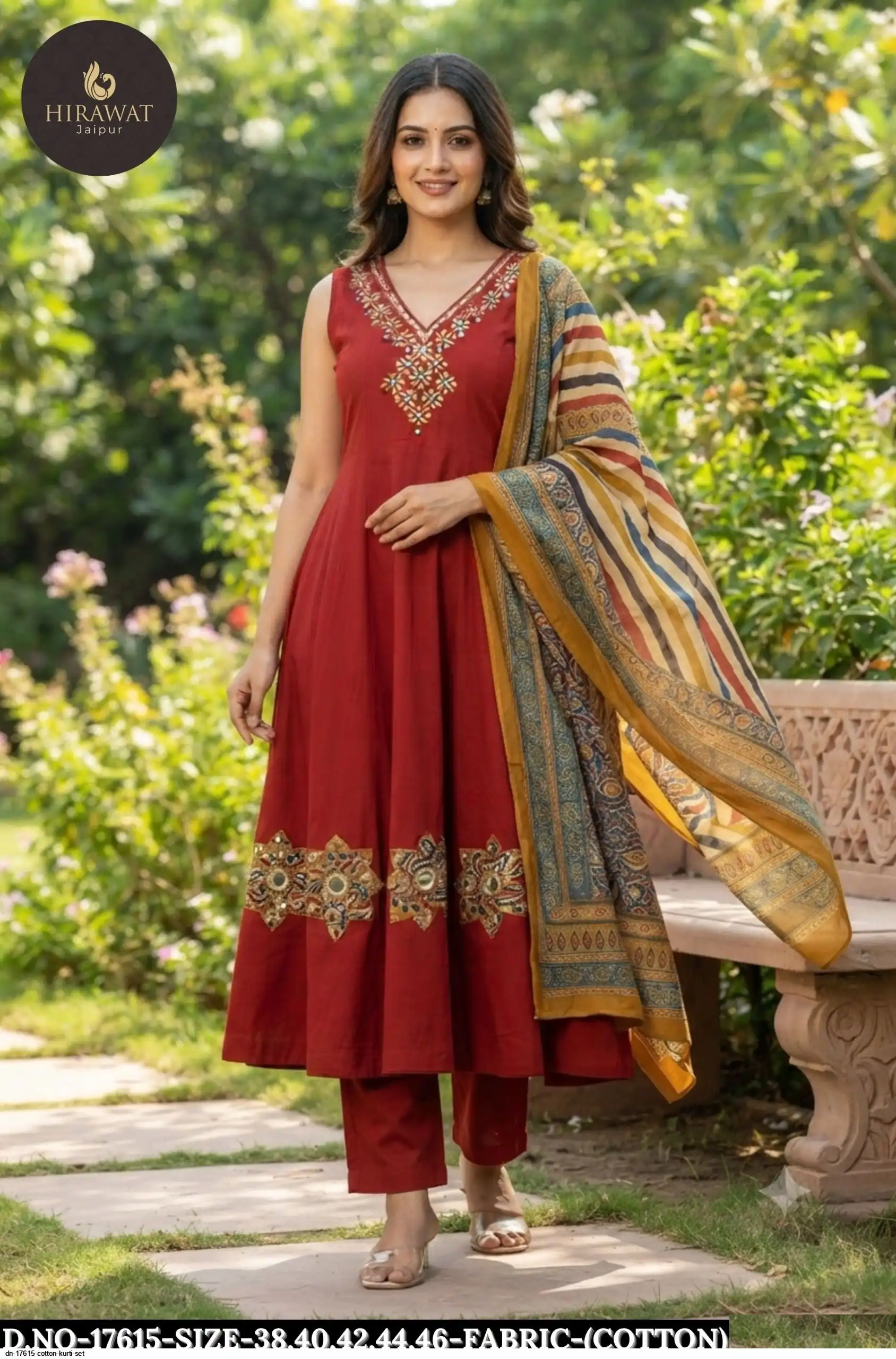 DN 17615 COTTON KURTI SET B
