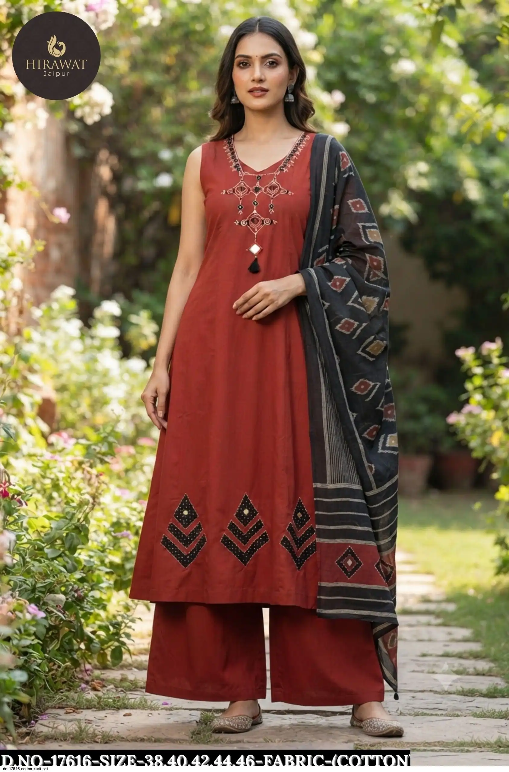 DN 17616 COTTON KURTI SET A