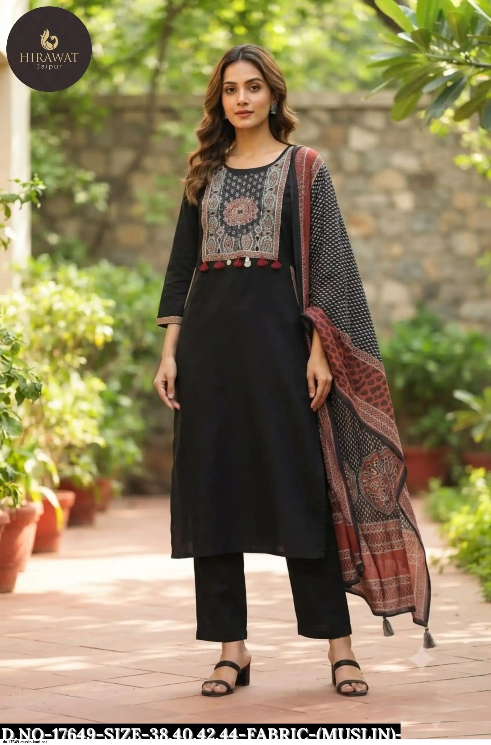 DN 17649 MUSLIN KURTI SET B