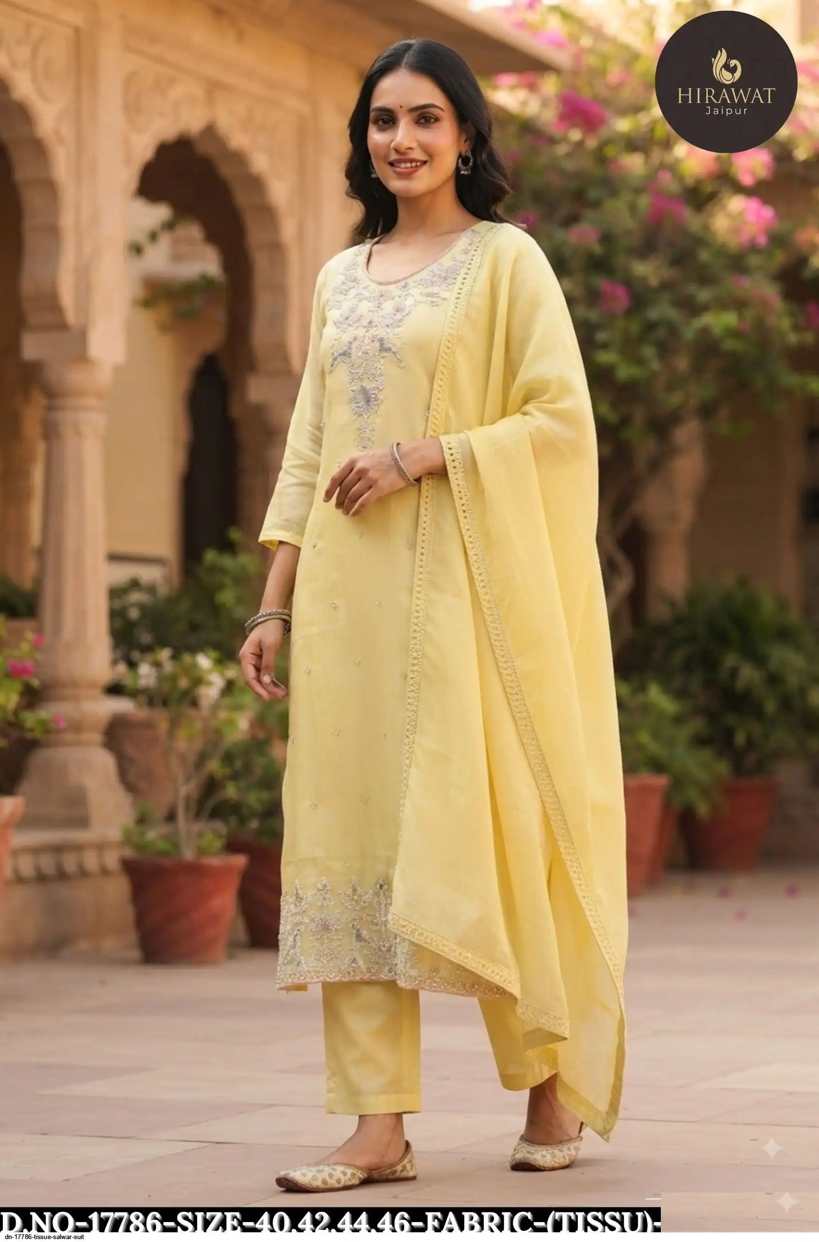 DN 17786 TISSUE SALWAR SUIT C