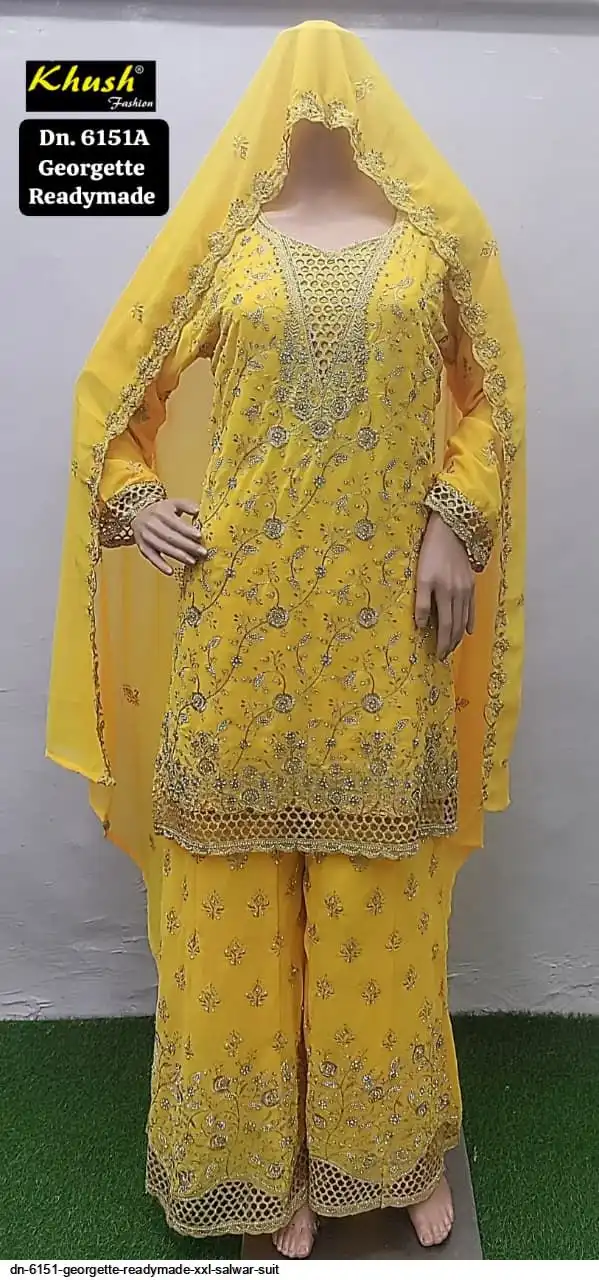 DN 6151 GEORGETTE READYMADE XXL SALWAR SUIT 1