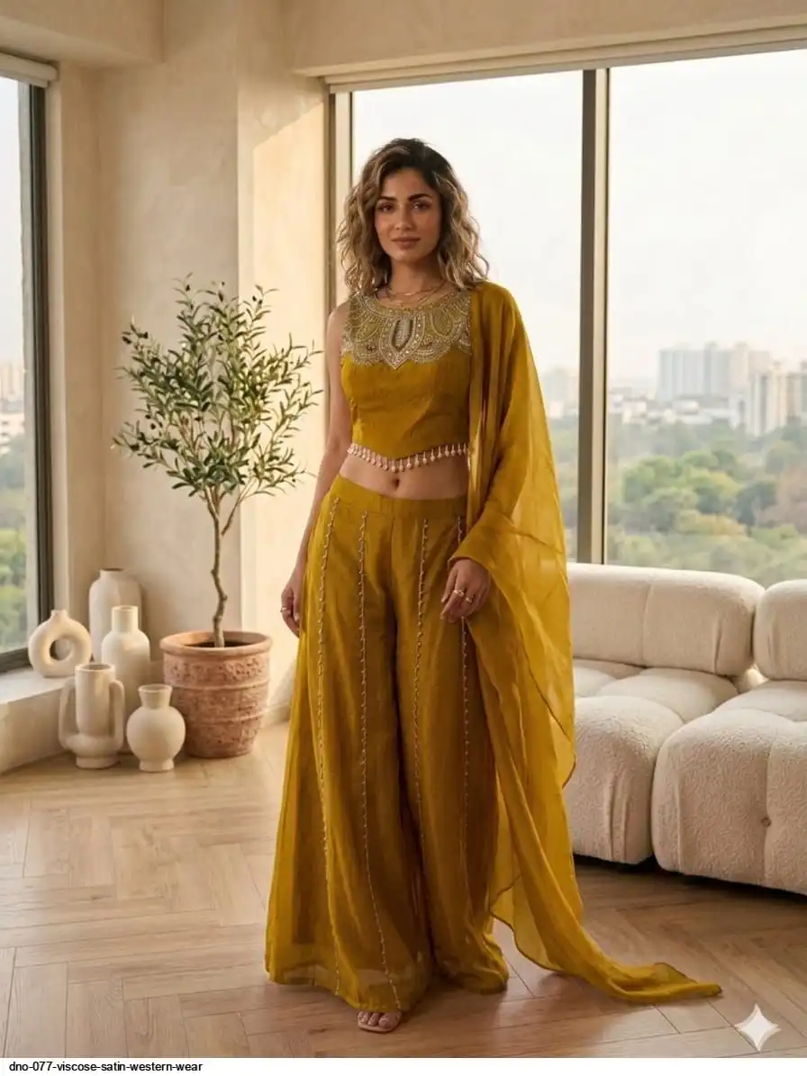 DNO 077 VISCOSE SATIN WESTERN WEAR A