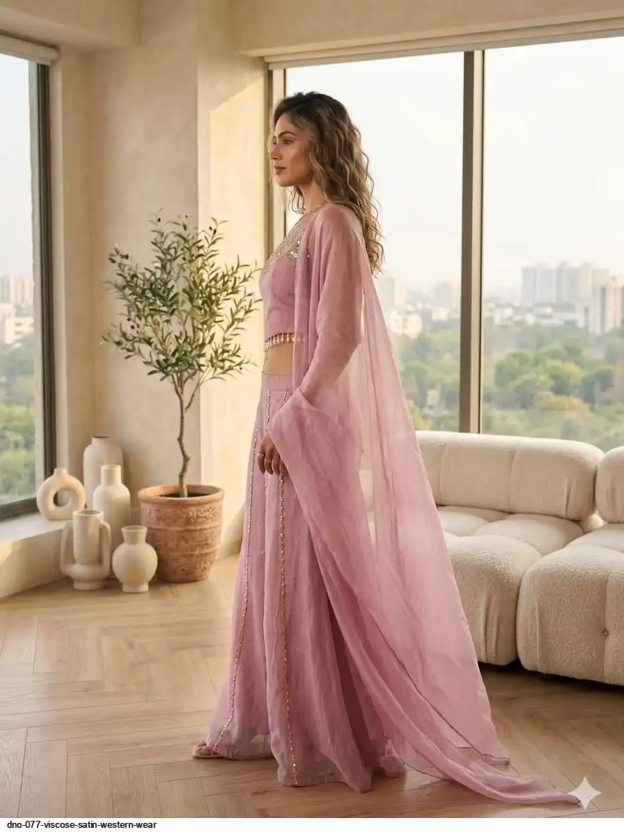 DNO 077 VISCOSE SATIN WESTERN WEAR B