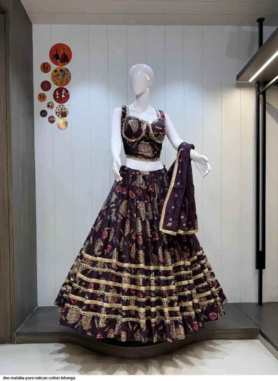 DNO MALAIKA PURE VATICAN COTTON LEHENGA 3