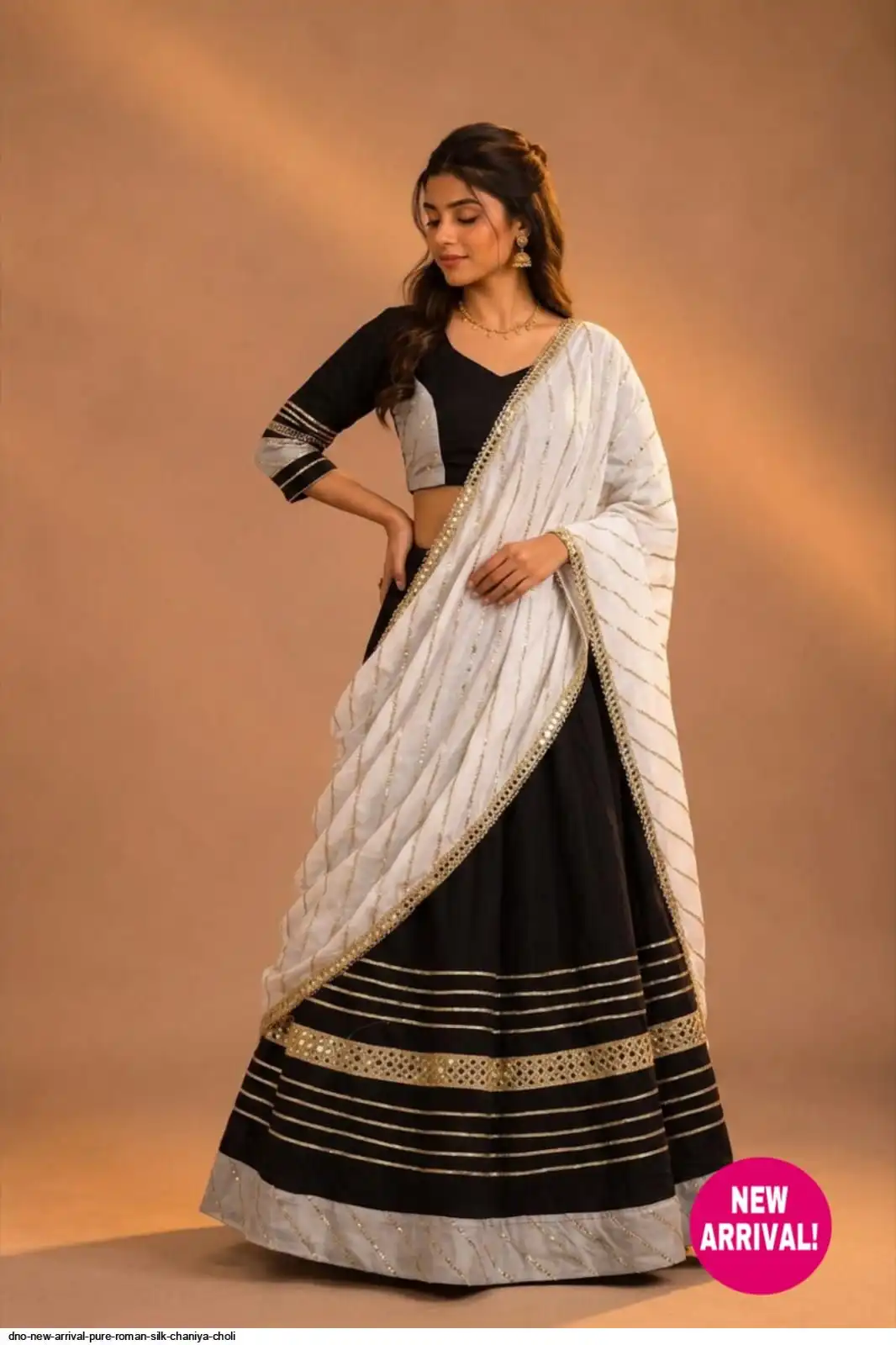 DNO NEW ARRIVAL PURE ROMAN SILK CHANIYA CHOLI 3