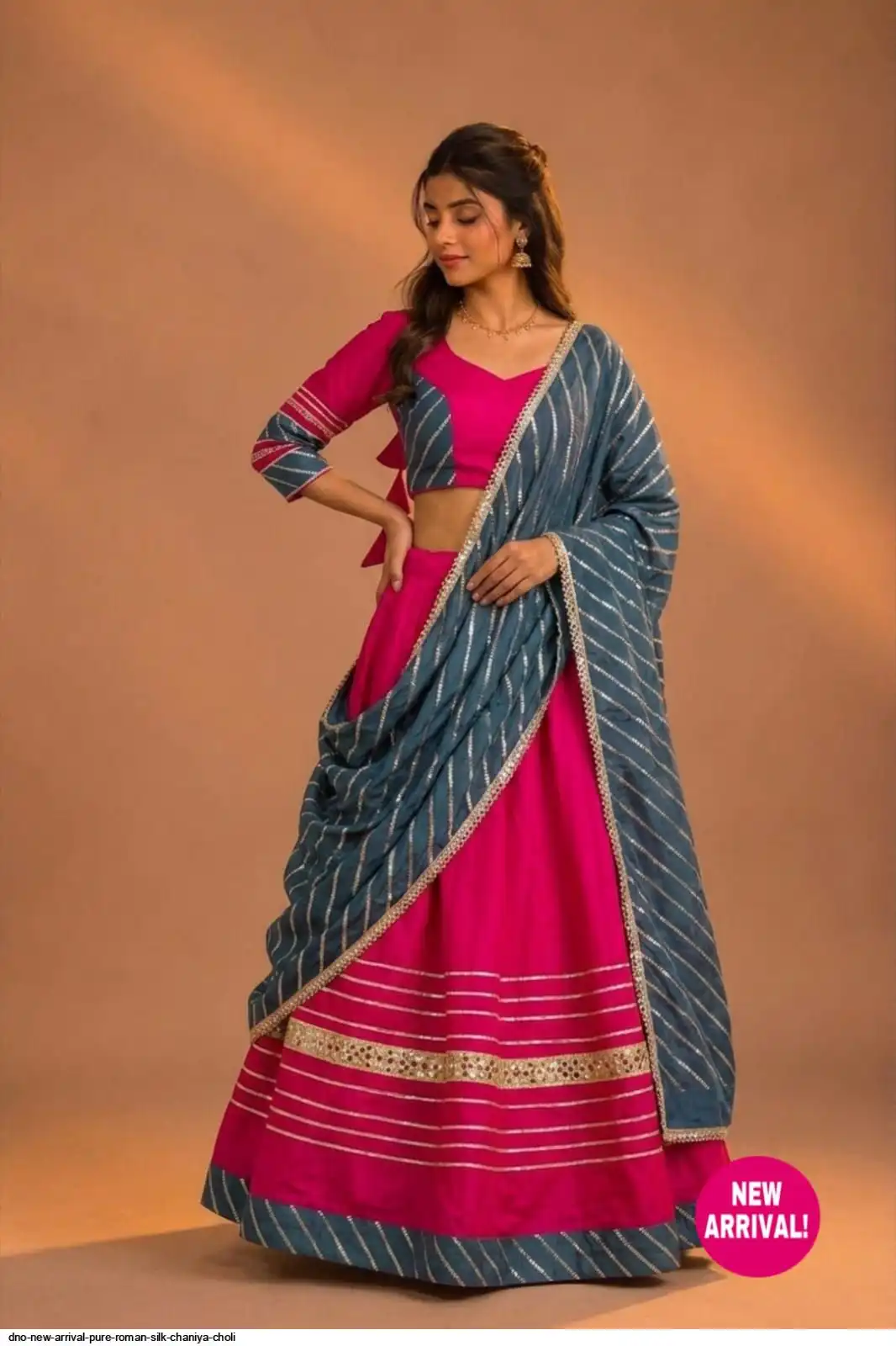 DNO NEW ARRIVAL PURE ROMAN SILK CHANIYA CHOLI 2