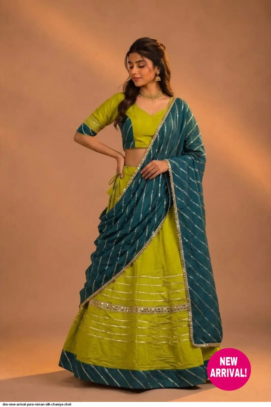 DNO NEW ARRIVAL PURE ROMAN SILK CHANIYA CHOLI 6