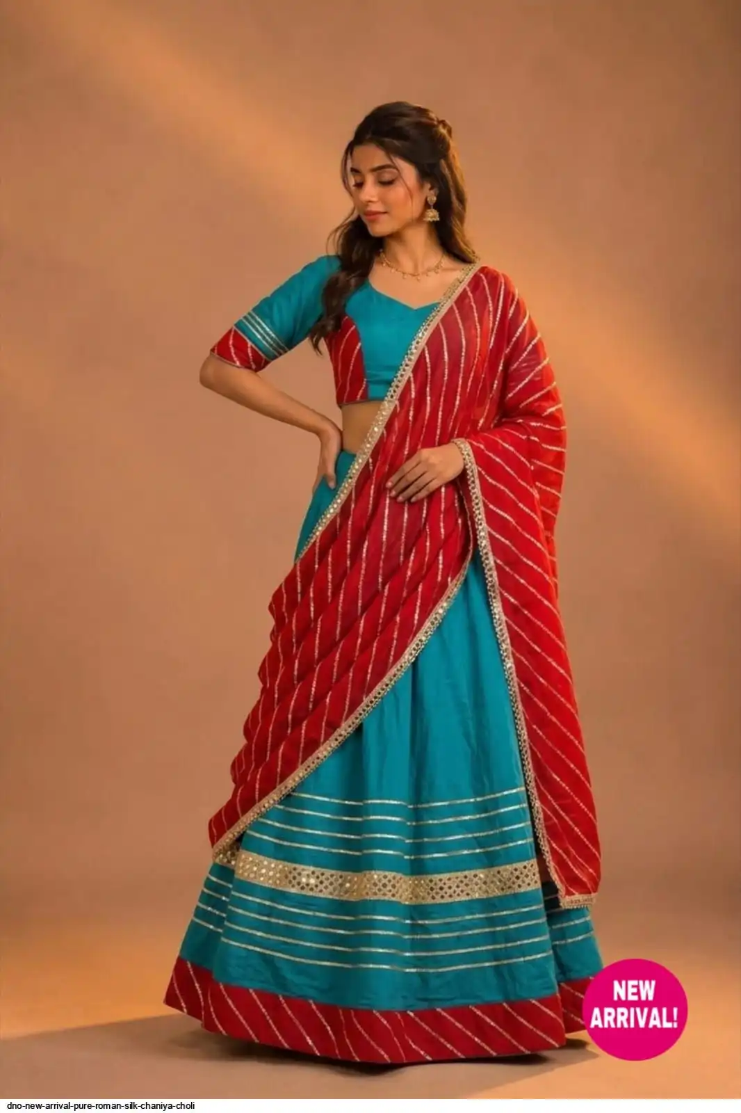 DNO NEW ARRIVAL PURE ROMAN SILK CHANIYA CHOLI 5