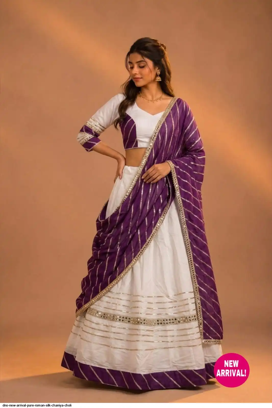 DNO NEW ARRIVAL PURE ROMAN SILK CHANIYA CHOLI 4