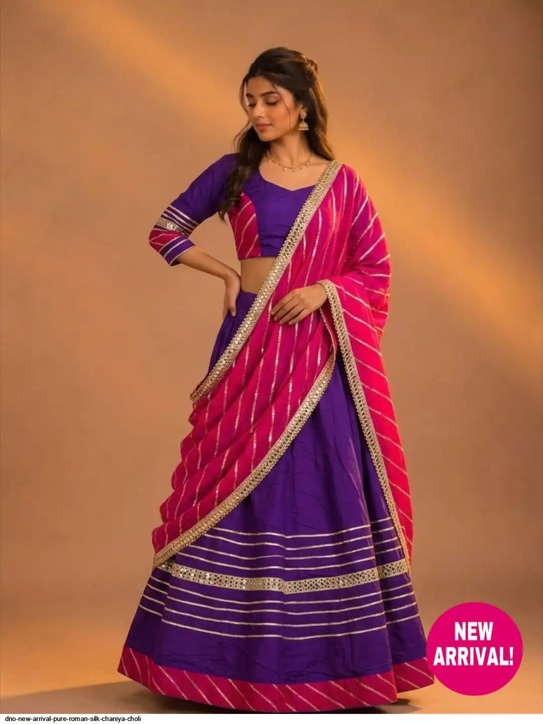 DNO NEW ARRIVAL PURE ROMAN SILK CHANIYA CHOLI 7