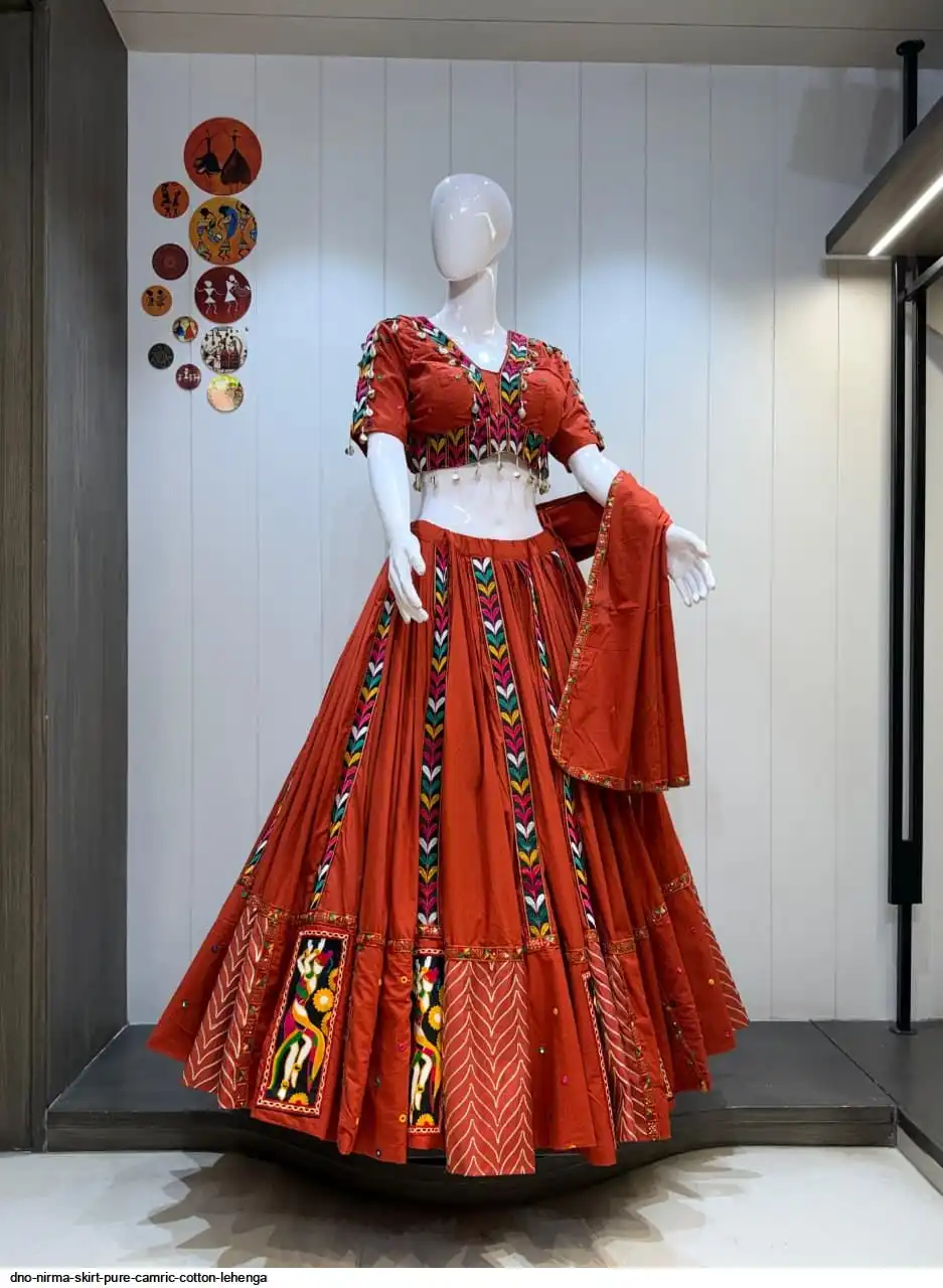 DNO NIRMA SKIRT PURE CAMRIC COTTON LEHENGA 3