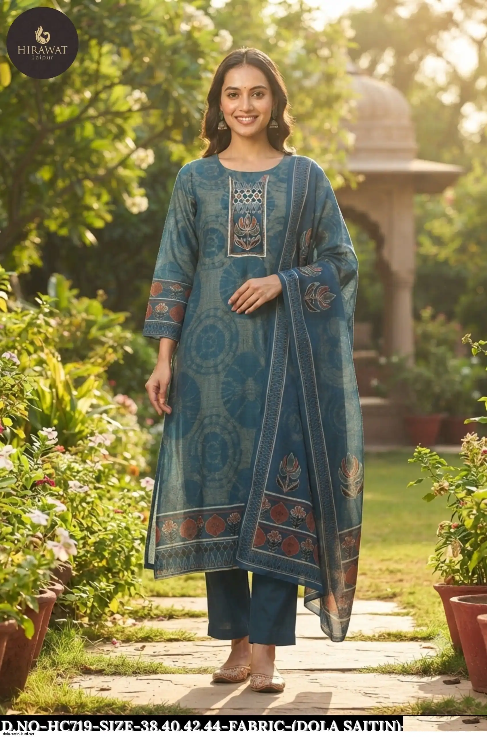 DOLA SATIN KURTI SET B