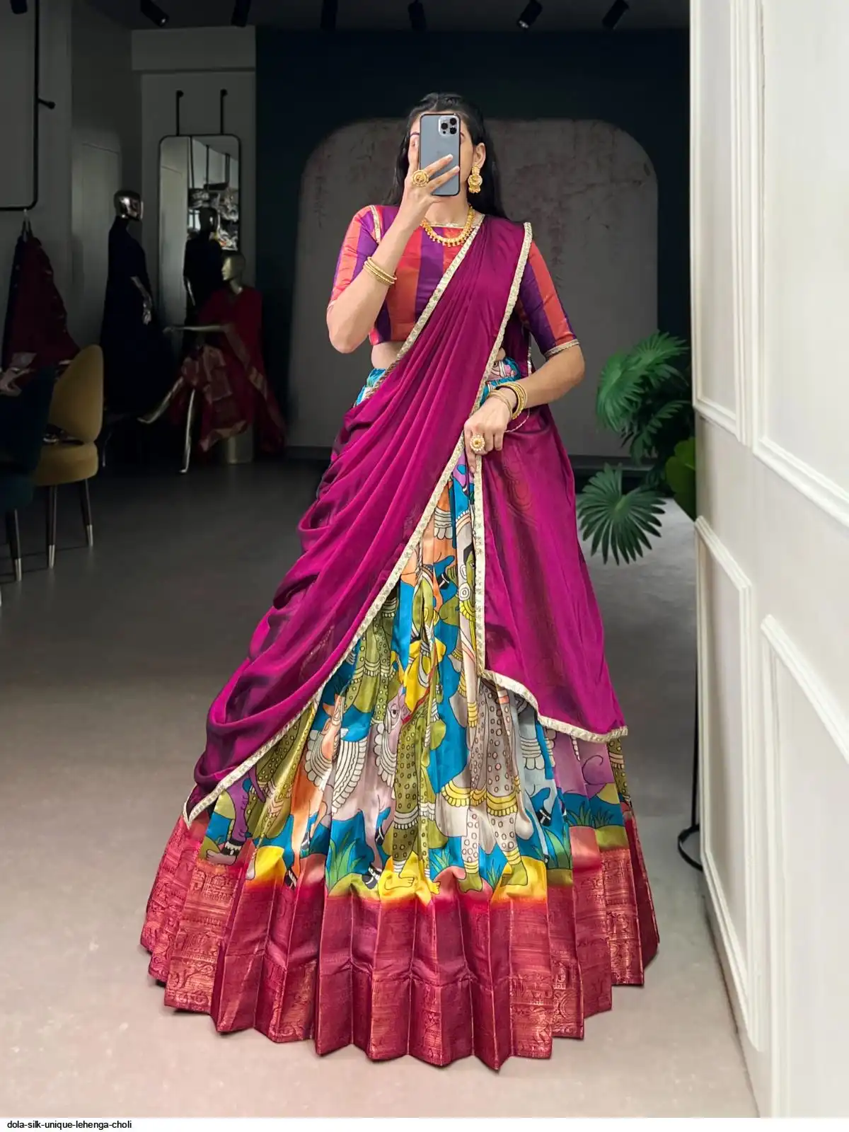 DOLA SILK UNIQUE LEHENGA CHOLI LNB1016PRL