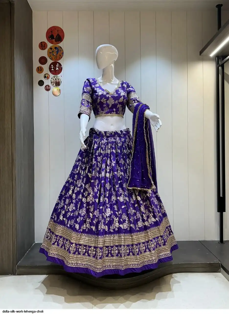 DOLLA SILK WORK LEHENGA CHOLI 4