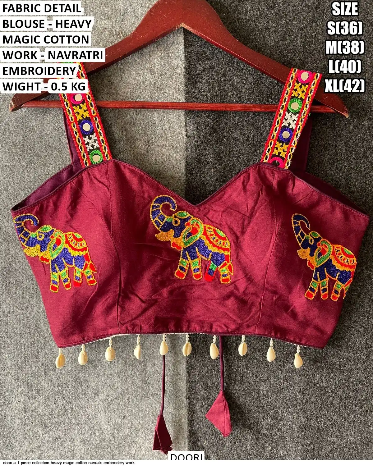 DOORI A 1 PIECE COLLECTION HEAVY MAGIC COTTON NAVRATRI EMBROIDERY WORK D