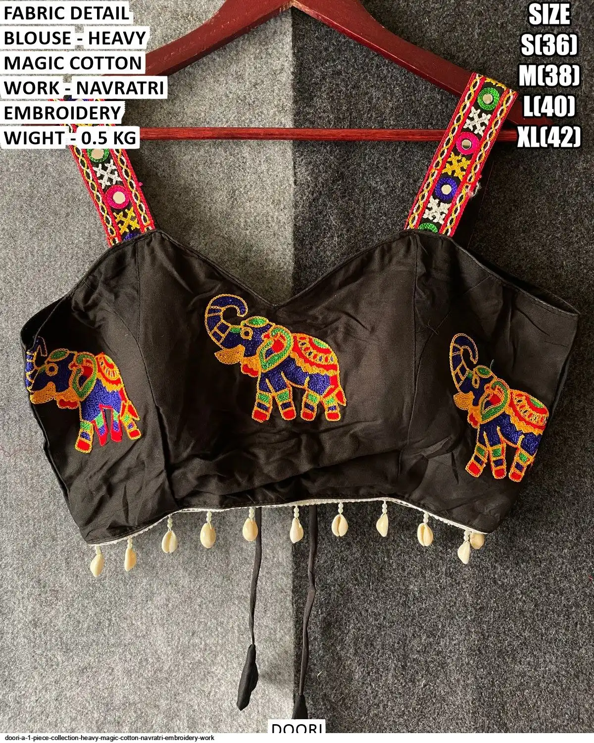 DOORI A 1 PIECE COLLECTION HEAVY MAGIC COTTON NAVRATRI EMBROIDERY WORK C