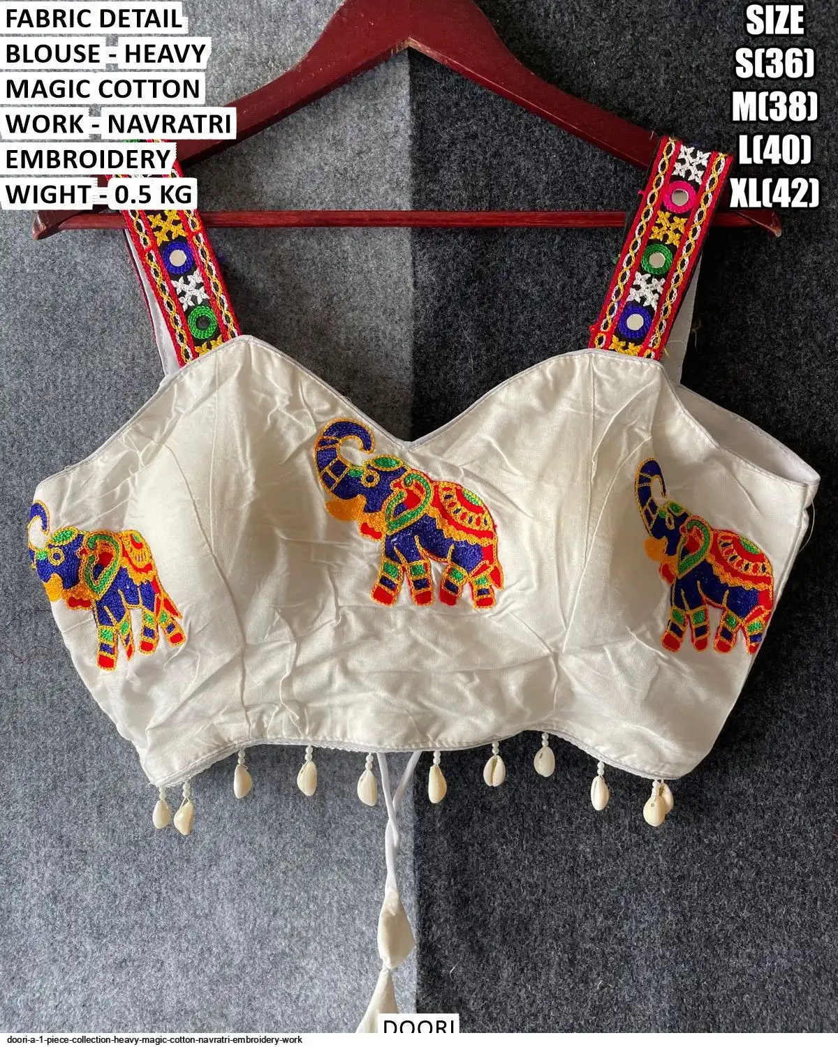 DOORI A 1 PIECE COLLECTION HEAVY MAGIC COTTON NAVRATRI EMBROIDERY WORK F