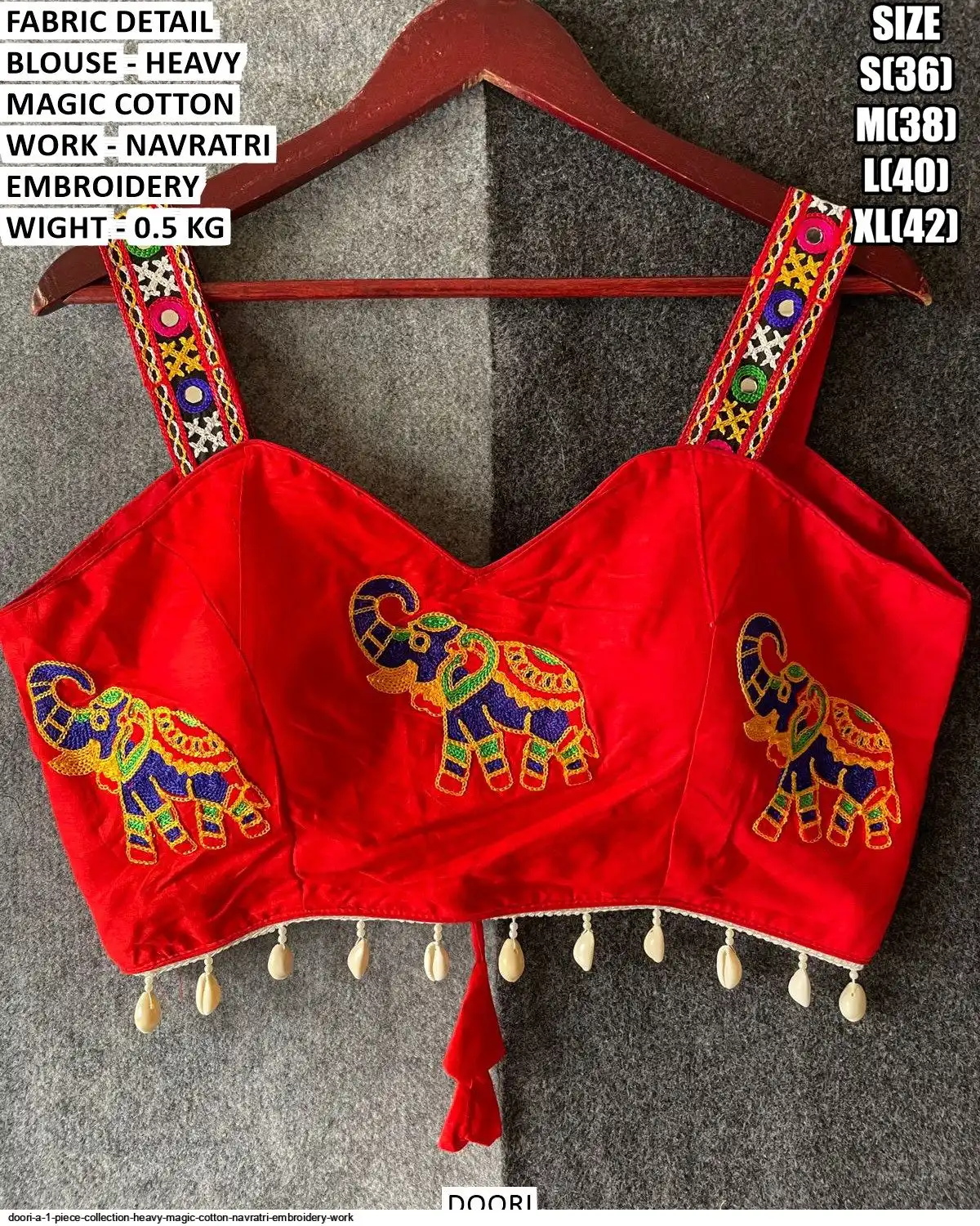 DOORI A 1 PIECE COLLECTION HEAVY MAGIC COTTON NAVRATRI EMBROIDERY WORK H