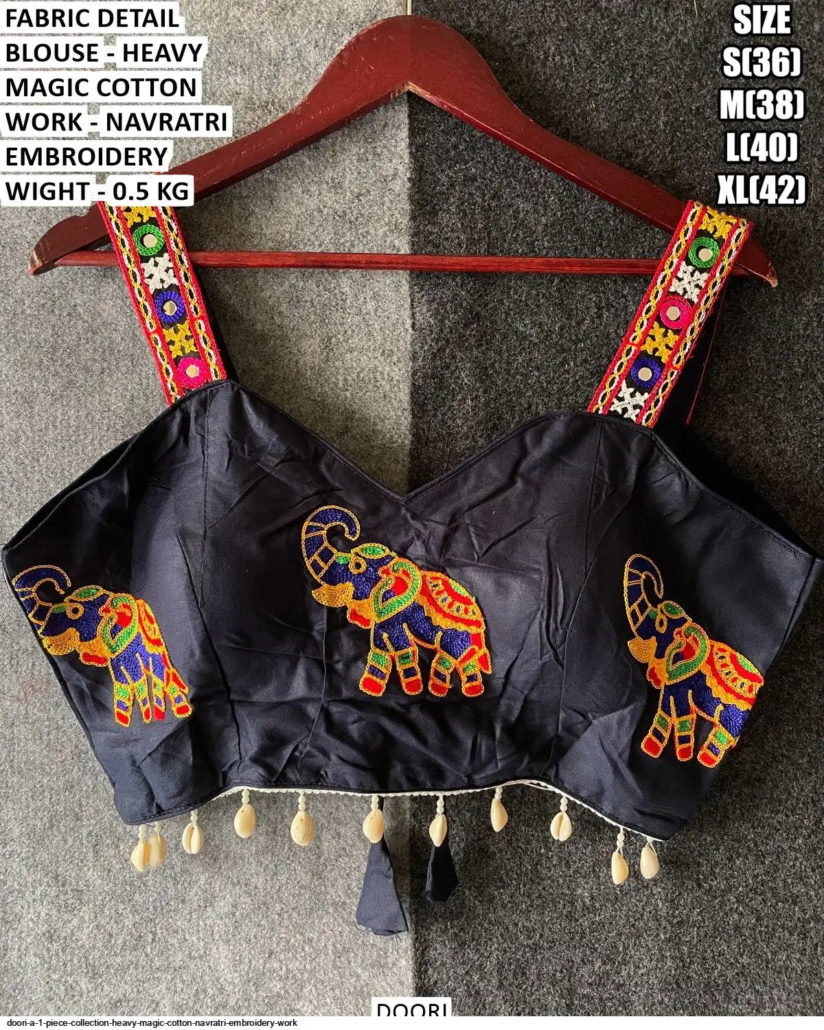 DOORI A 1 PIECE COLLECTION HEAVY MAGIC COTTON NAVRATRI EMBROIDERY WORK I