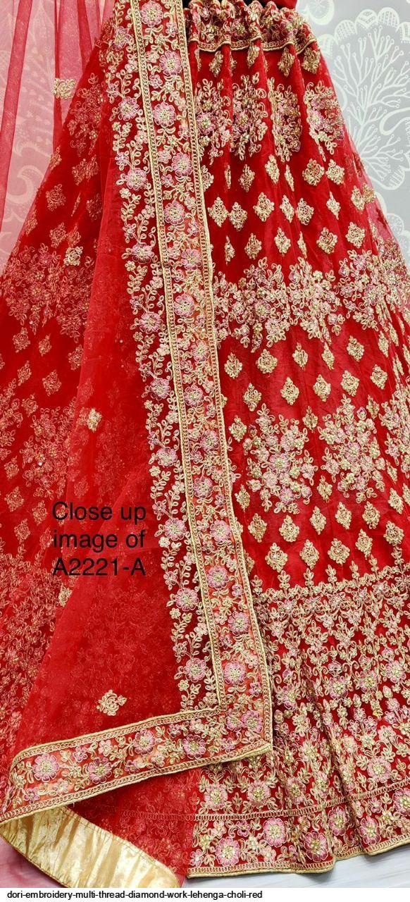 dori-embroidery-multi-thread-diamond-work-lehenga choli