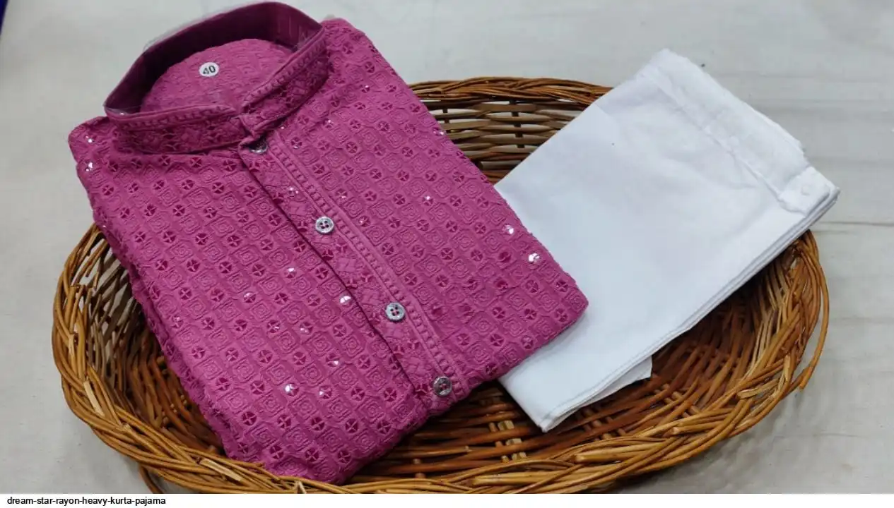 DREAM STAR RAYON HEAVY KURTA PAJAMA E