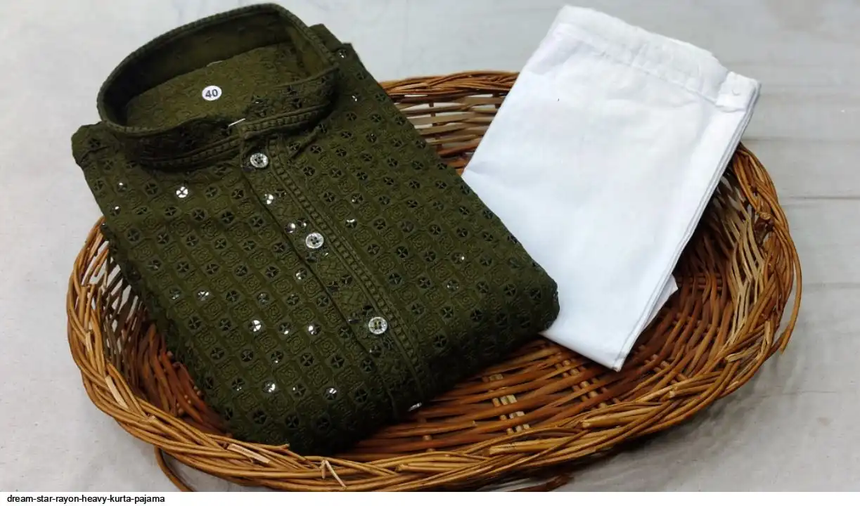 DREAM STAR RAYON HEAVY KURTA PAJAMA A