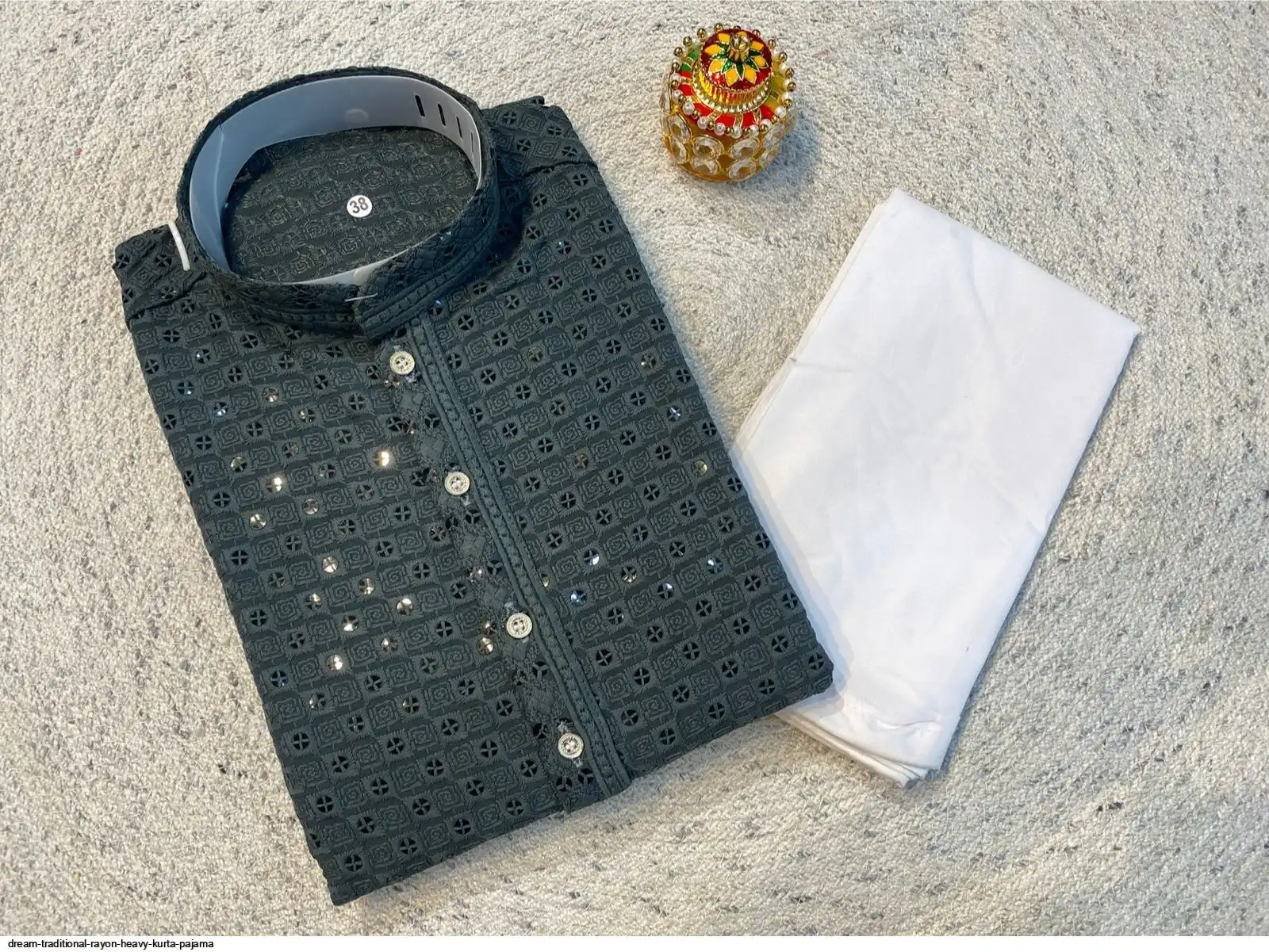 DREAM TRADITIONAL RAYON HEAVY KURTA PAJAMA D