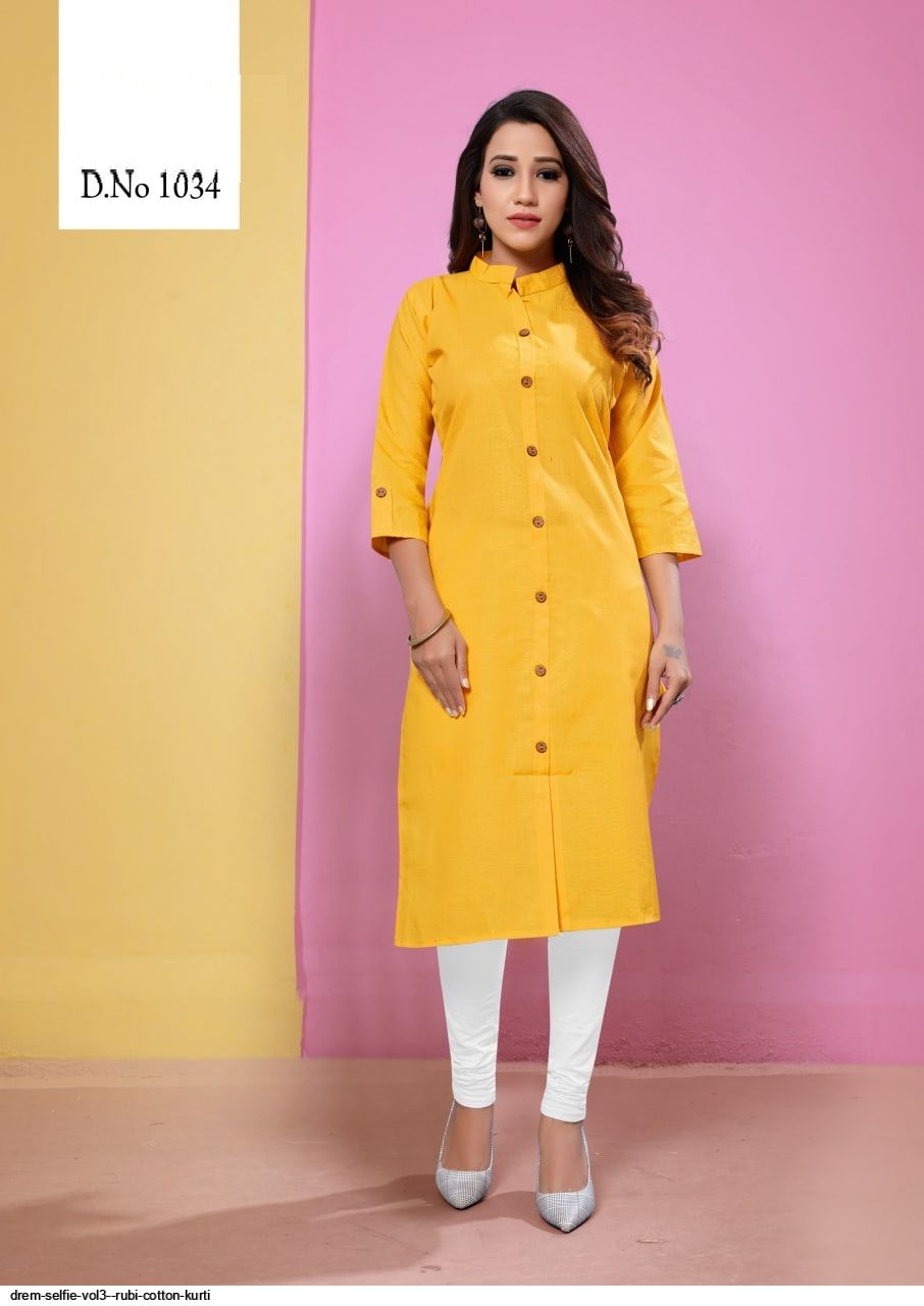 DREM SELFIE VOL3  RUBI COTTON KURTI I