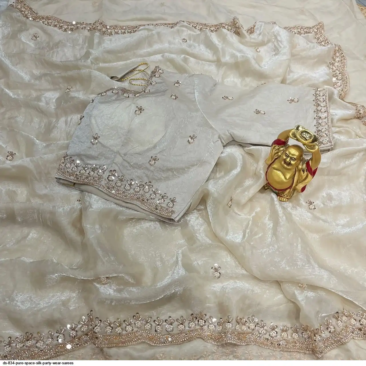 DS 834 PURE SPACE SILK PARTY WEAR SAREES C