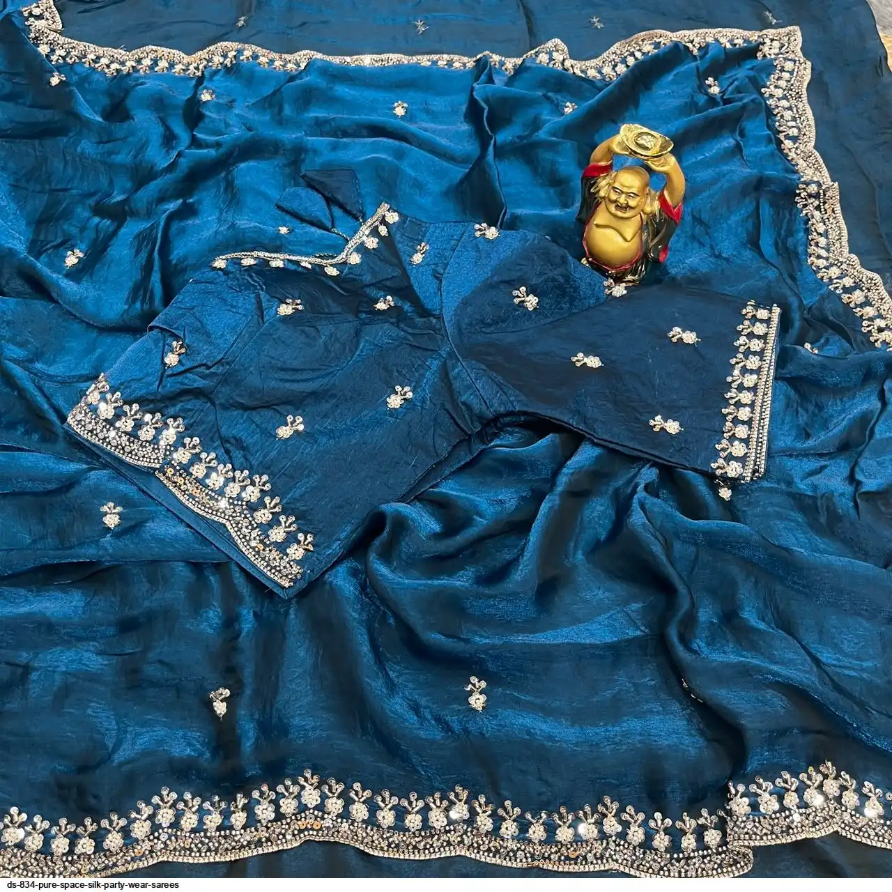 DS 834 PURE SPACE SILK PARTY WEAR SAREES H