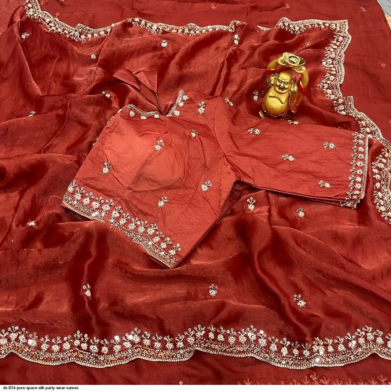 DS 834 PURE SPACE SILK PARTY WEAR SAREES G