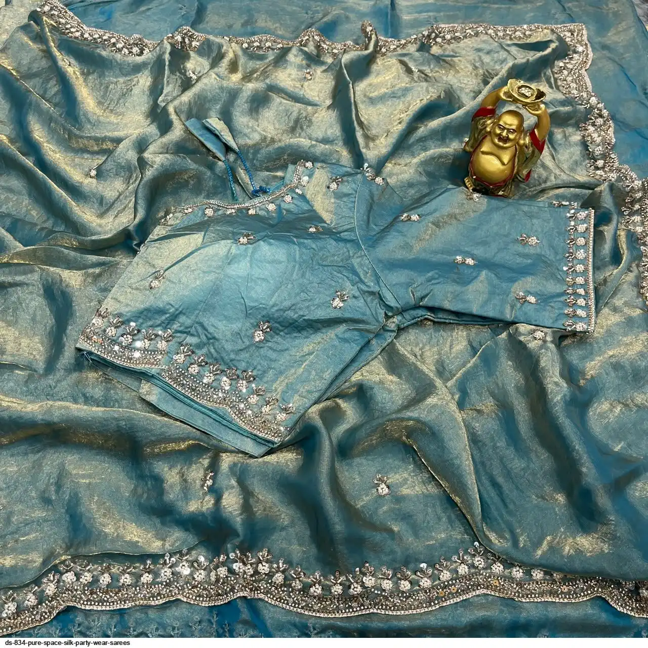 DS 834 PURE SPACE SILK PARTY WEAR SAREES K