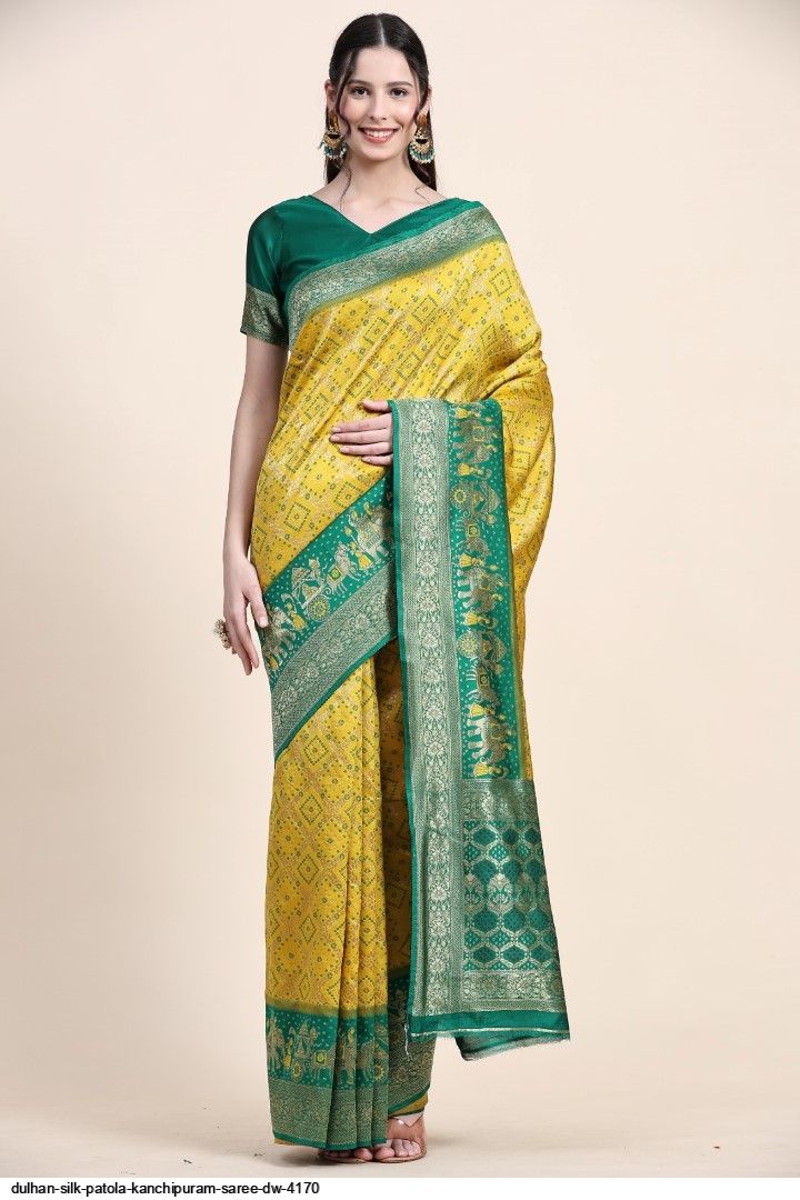 DULHAN SILK PATOLA KANCHIPURAM SAREE DW 4170