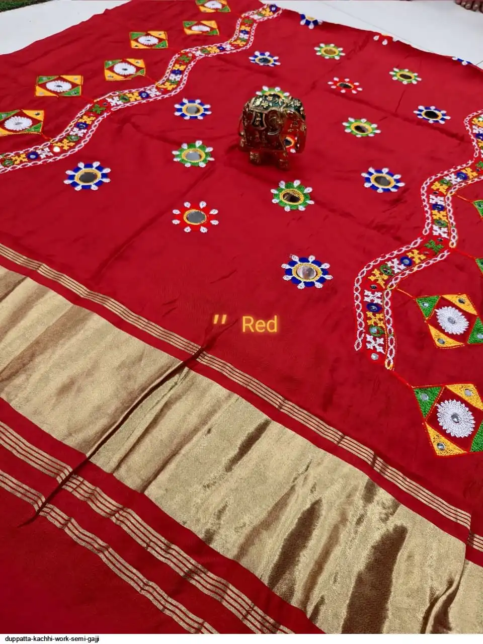 DUPPATTA KACHHI WORK SEMI GAJJI 2