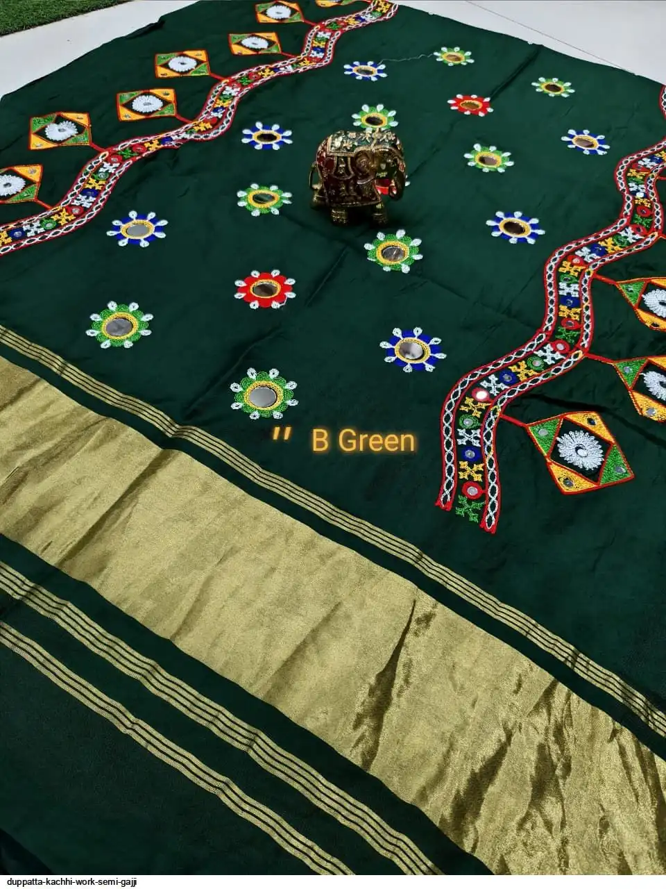 DUPPATTA KACHHI WORK SEMI GAJJI 5