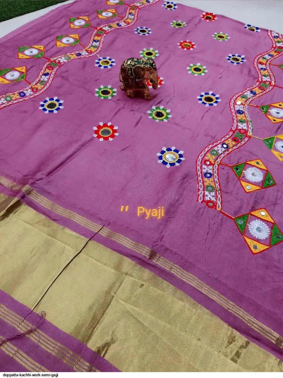 DUPPATTA KACHHI WORK SEMI GAJJI 6