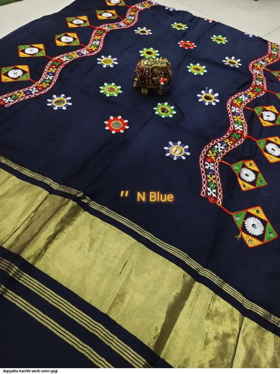 DUPPATTA KACHHI WORK SEMI GAJJI 4